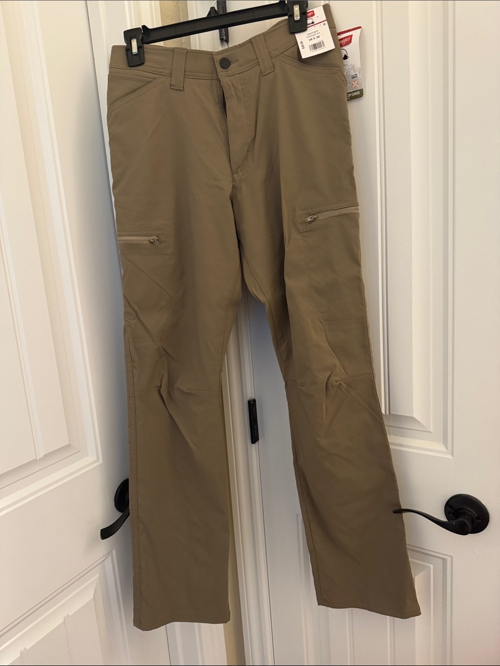 Women Khaki Active Stretch Cargo Pants 29x30